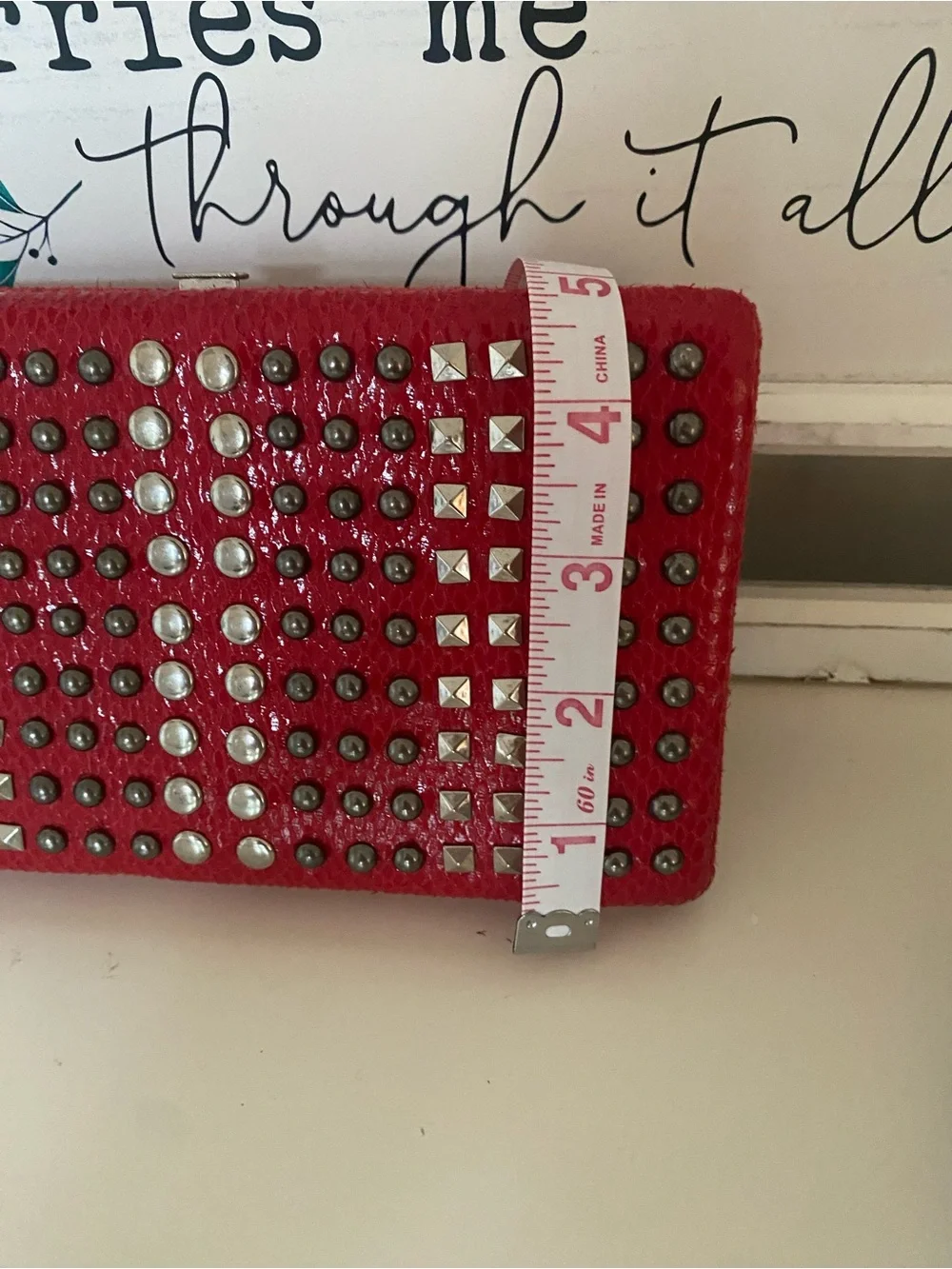 Nicole Lee Y2K Vintage Red Hot Studded clutch case